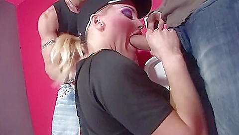 Slutty slut gets fucked by a huge cock