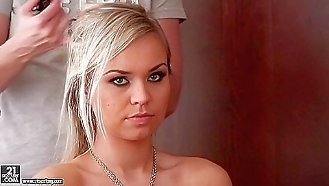 Sexy blonde babe gets fucked in her tight asshol fellow dried