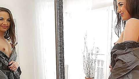 Sexy brunette take iken a hot creampie