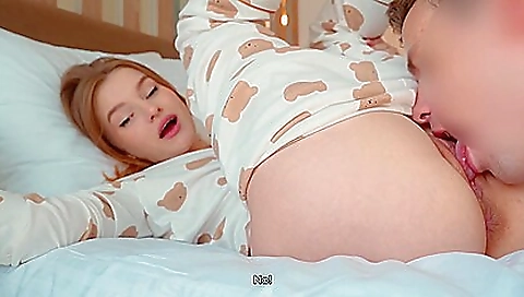 Hot blonde with sexy body massage