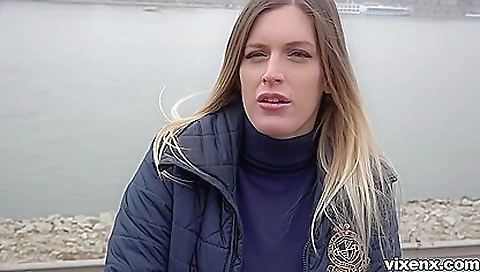 Sexy brunette with big black cock