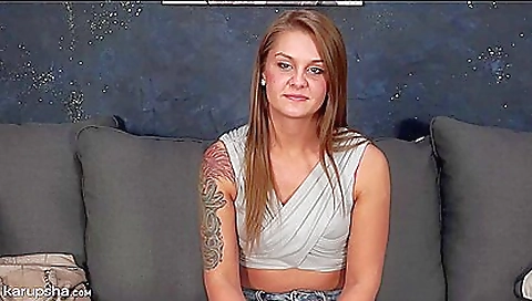 Sexy young brunette gets creampie