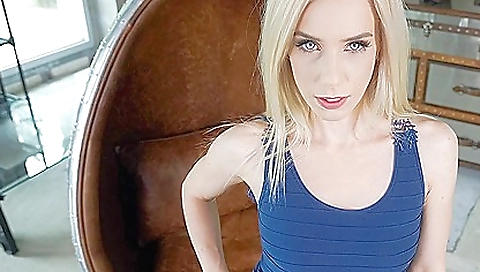 Spanish blonde's tight pussy with teamskeet